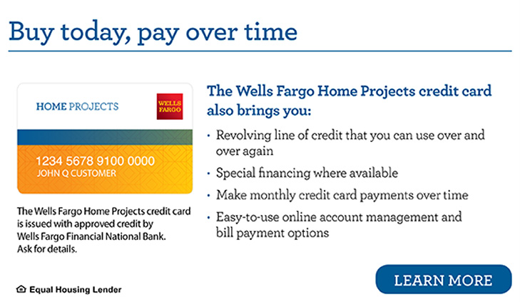 Wells Fargo Home Projects credit card